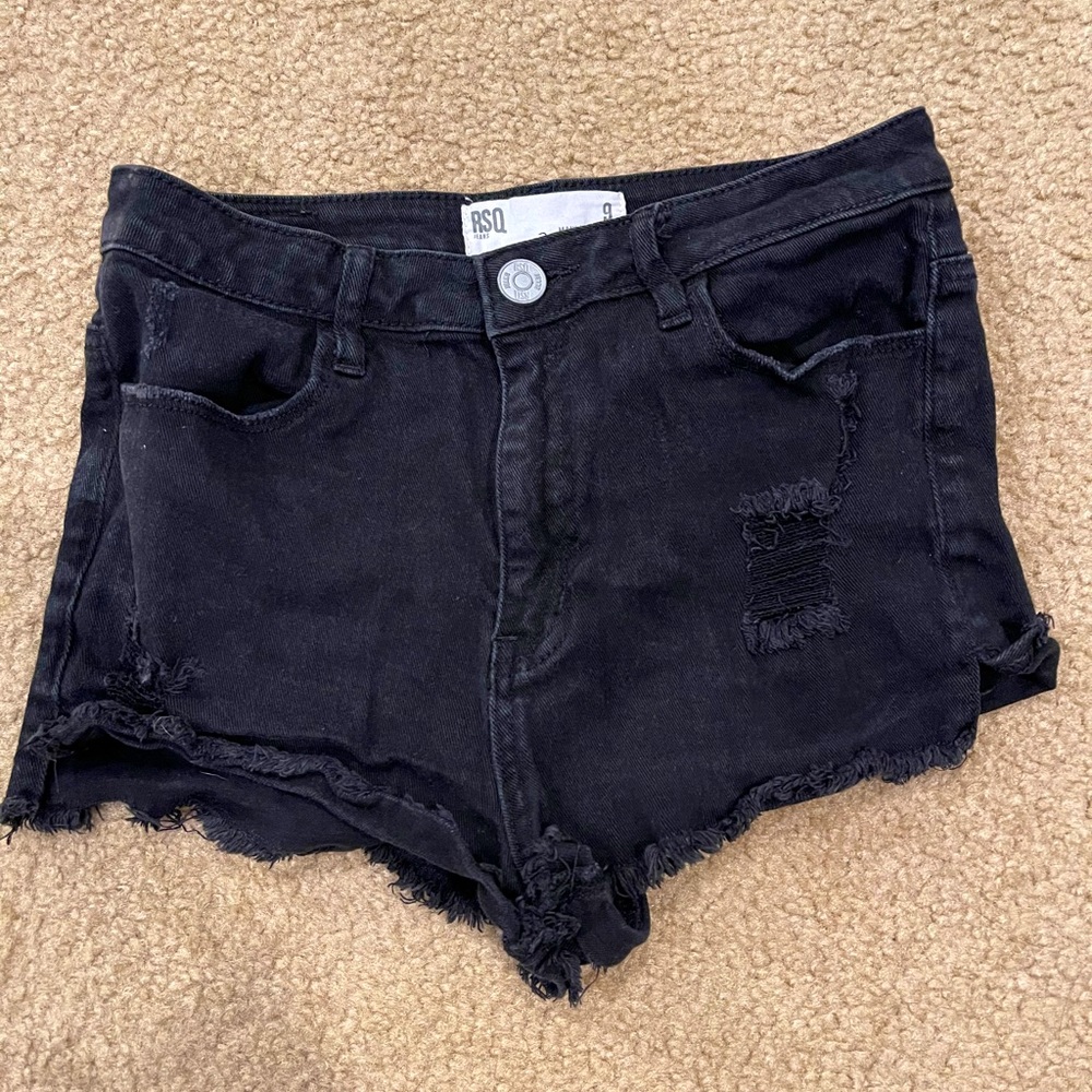 Black high waisted shorts